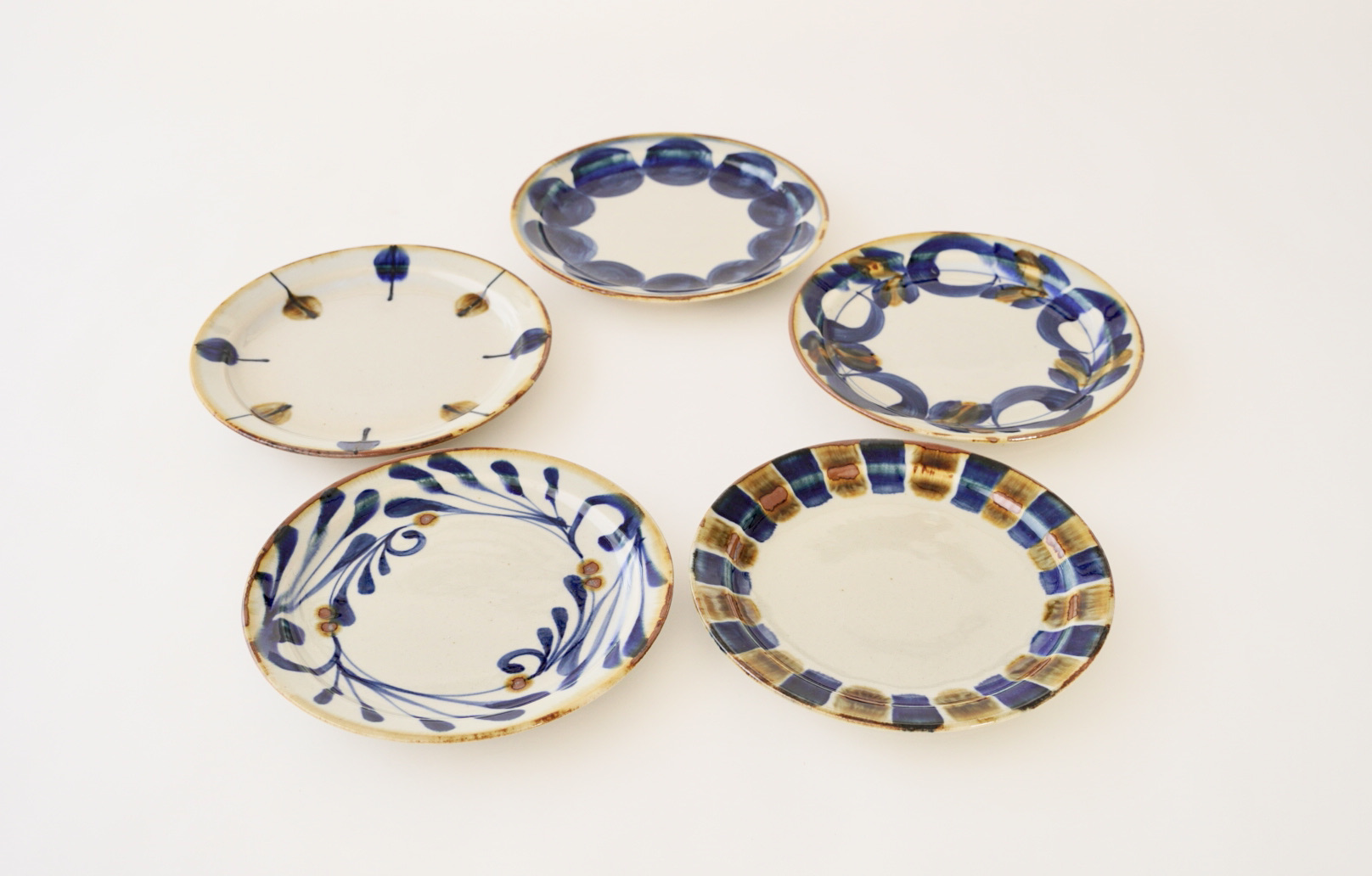 和食器 ブルーボーダー 9″プラター 37A396-21 まごころ第37集